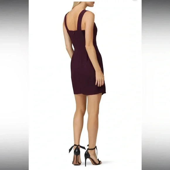 Amanda Uprichard Primrose Cocktail Dress Black Cherry Purple Medium - Picture 4 of 11